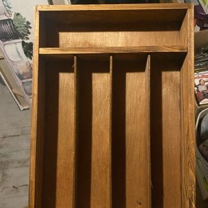 Wooden utensil holder